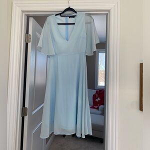 Baby blue flowy dress